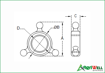 top link locking collar-forged
