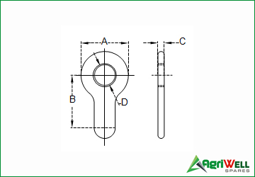 top link locking collar plate